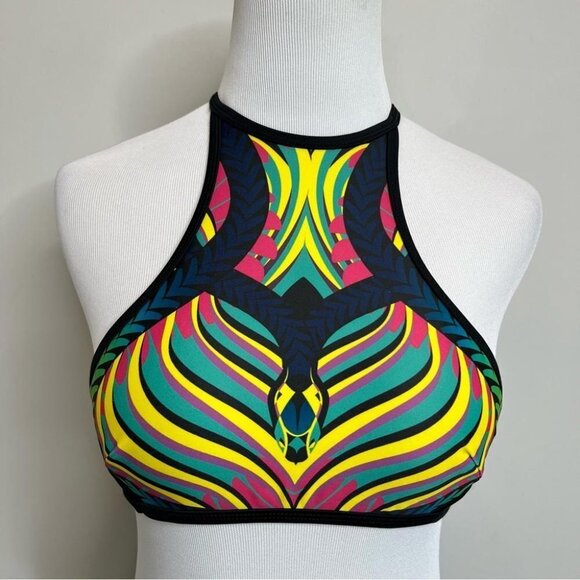 Andrea Iyamah Swim Womens Size Top Small Bottom Medium Snake High Waist Bikini - Picture 3 of 12